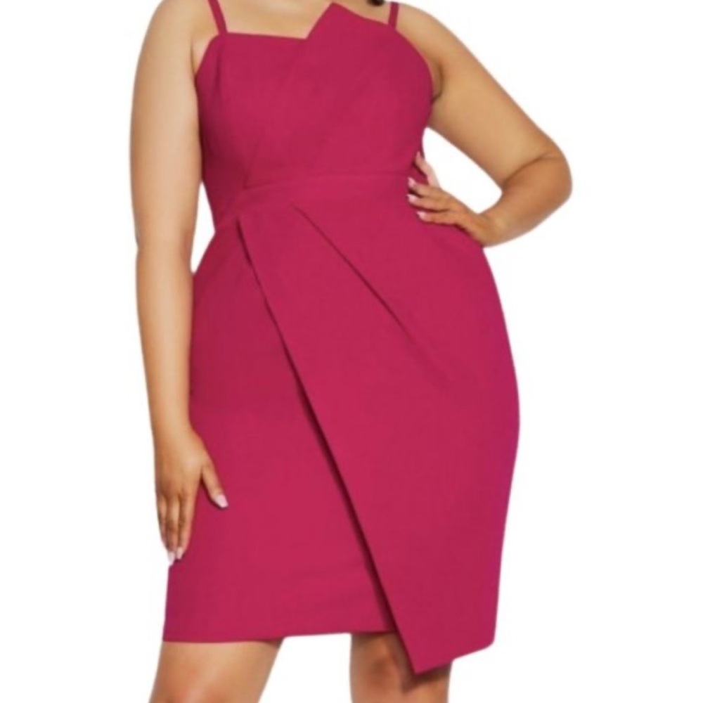 City Chic NWT Enchanted Dress in Framboise Size X-Large Plus Size 22